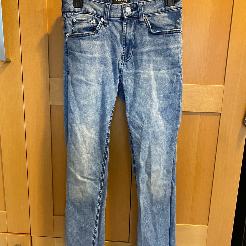 PacSun Blue Slim Jeans with Distressed Details